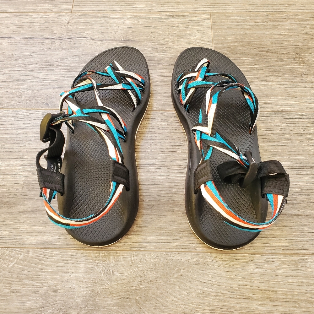 Chaco Z Cloud X2 Point Teal Blue Sandals Womens 11 - Picture 3 of 5